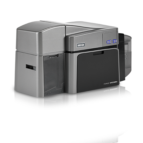 impressora de cartões pvc fargo dtc1250e vista da esquerda para a direita