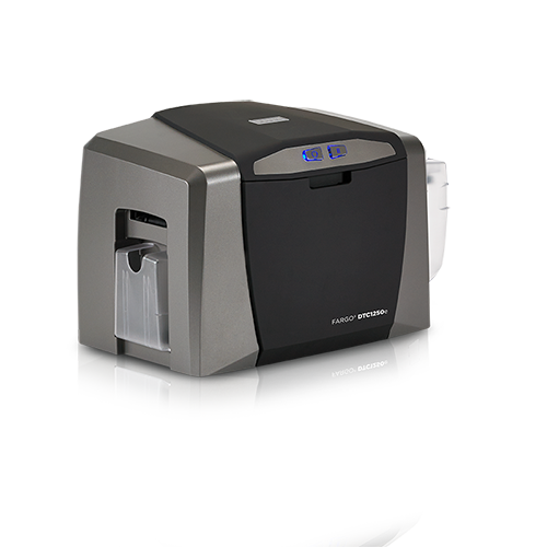 impressora de cartões pvc fargo dtc1250e vista do outro lado oposto