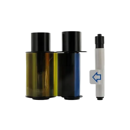 Refillable YMCKO half-panel ribbon with cleaning roller, 350 images, 045029